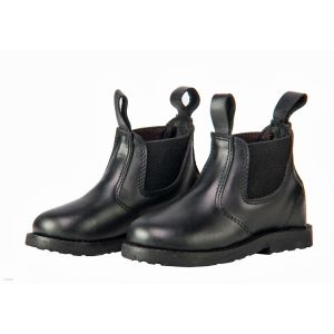 HORKA Mustad vasikanahast poolsaapad MINI lastele