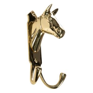 HKM Messingist kahekohaline valjaste nagi -HORSE HEAD-