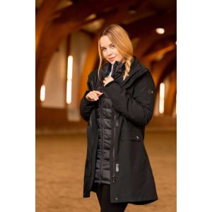 HORZE Must 3-IN-1 parka ratsutamiseks naistele ISABELLA