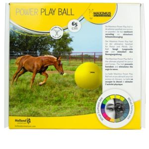MAXIMUS Väike kollane hobuste mängupall POWER PLAY (65 cm)