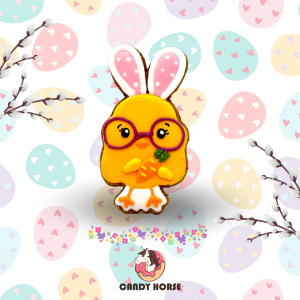 CANDY HORSE Glasuuritud küpsis hobustele EASTER CHICKEN (1 tk.)