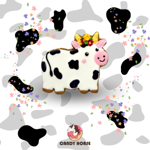 CANDY HORSE Glasuuritud küpsis hobustele EASTER COW (1 tk.)