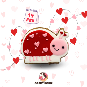 CANDY HORSE Glasuuritud küpsis hobustele VALENTINE LADY BUG (1 tk.)