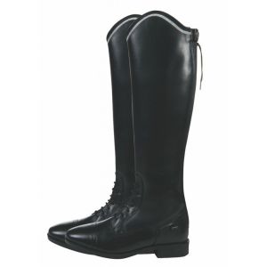 HKM Mustad nahast ratsasaapad hõbedase sädeleva äärega -VALENCIA STYLE-  STANDARD/STANDARD