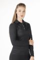 HKM Must pikkade varrukatega naiste polopluus -EQUESTRIAN GLAMOUR-