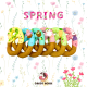CANDY HORSE Glasuuriga minikringild hobustele EASTER (6 tk.)