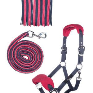 HKM Head collar set with snap hook & fly fringe