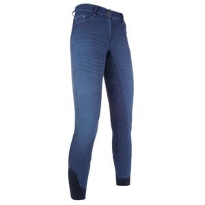 HKM Riding breeches -Summer Denim Easy- 3/4 silicone