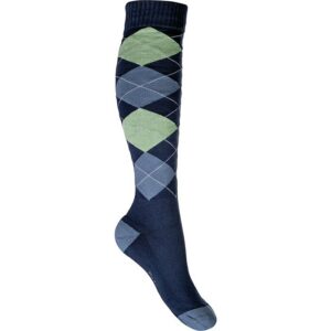 HKM Riding socks checked -Warming up-