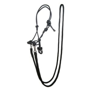 HKM Rope halter with reins