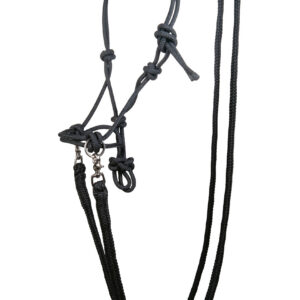 HKM Rope halter with reins