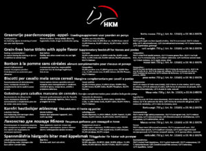 HKM Horse titbits with apple flavour grain free, 750 g