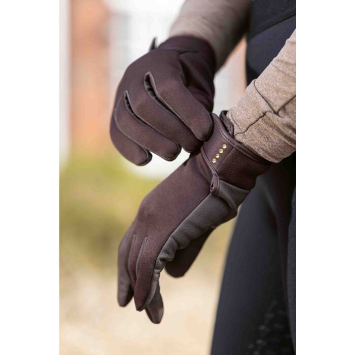 HKM Riding gloves -Basil- softshell - Image 4