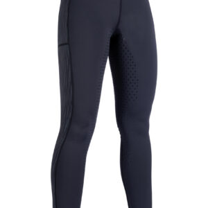 HKM Riding leggings -Flow Reflective- sil. full seat