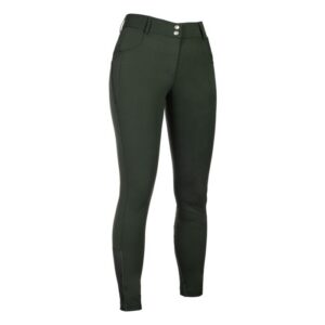 HKM Riding breeches -Ari Mid Rise- sil. knee patch