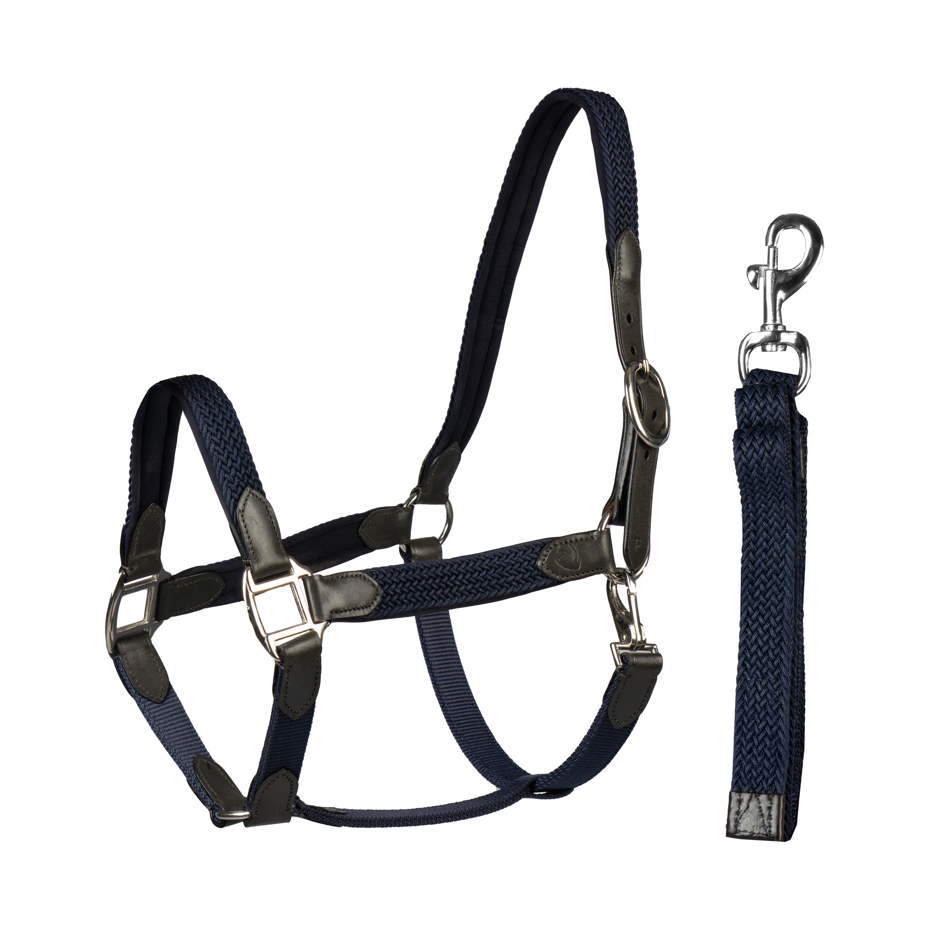 HORKA Halter set leather WITH PLAITED NYLON