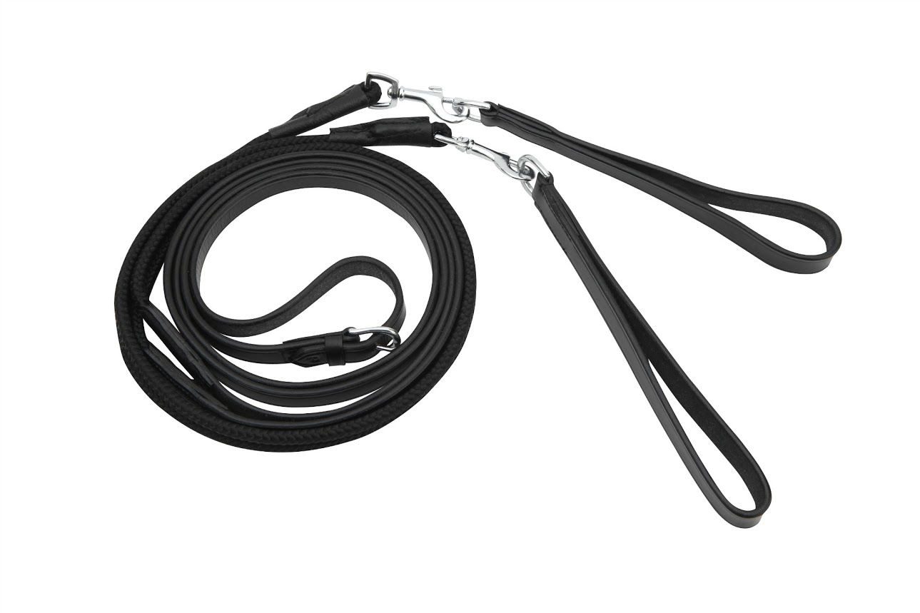 HORKA Draw reins leather 2 LOOPS ATTACHMENT