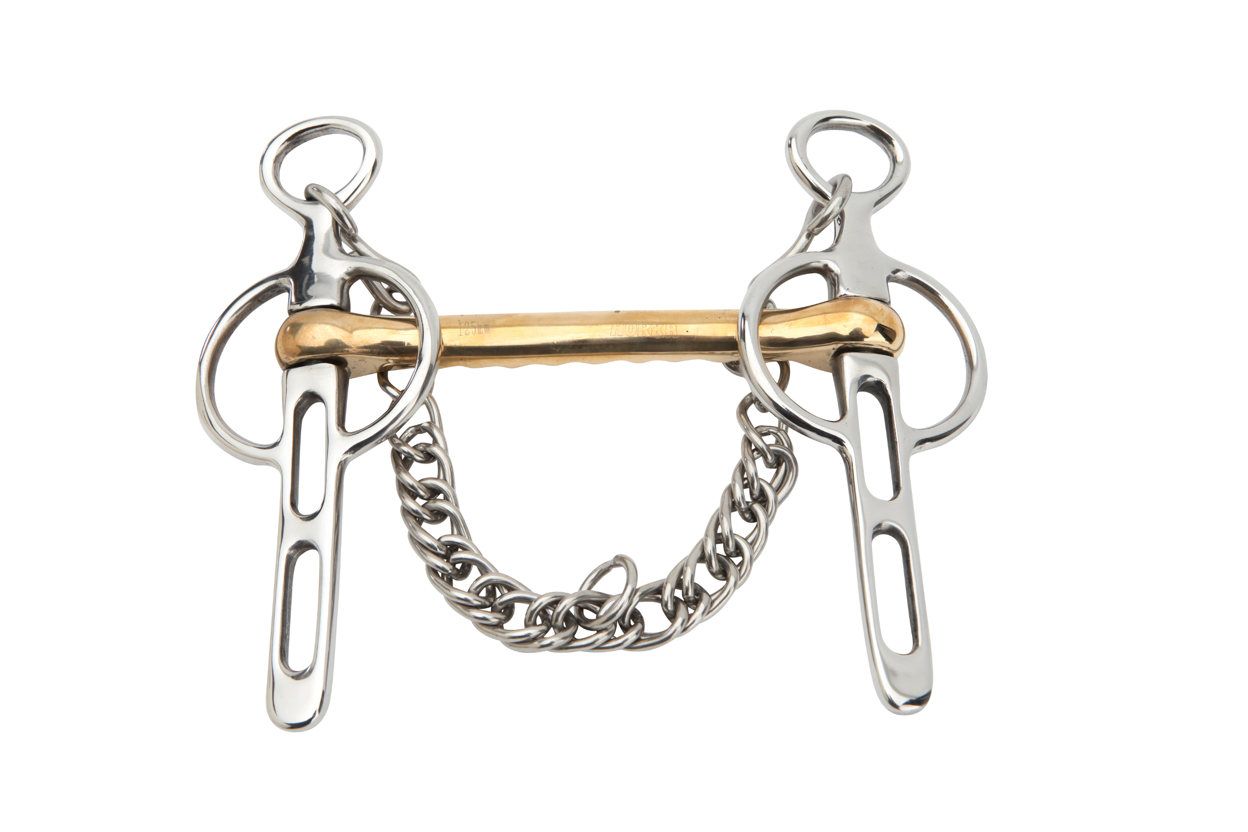 HORKA Liverpool bit mullen MOUTH GOLD BRASS 14MM 2 SLOTS