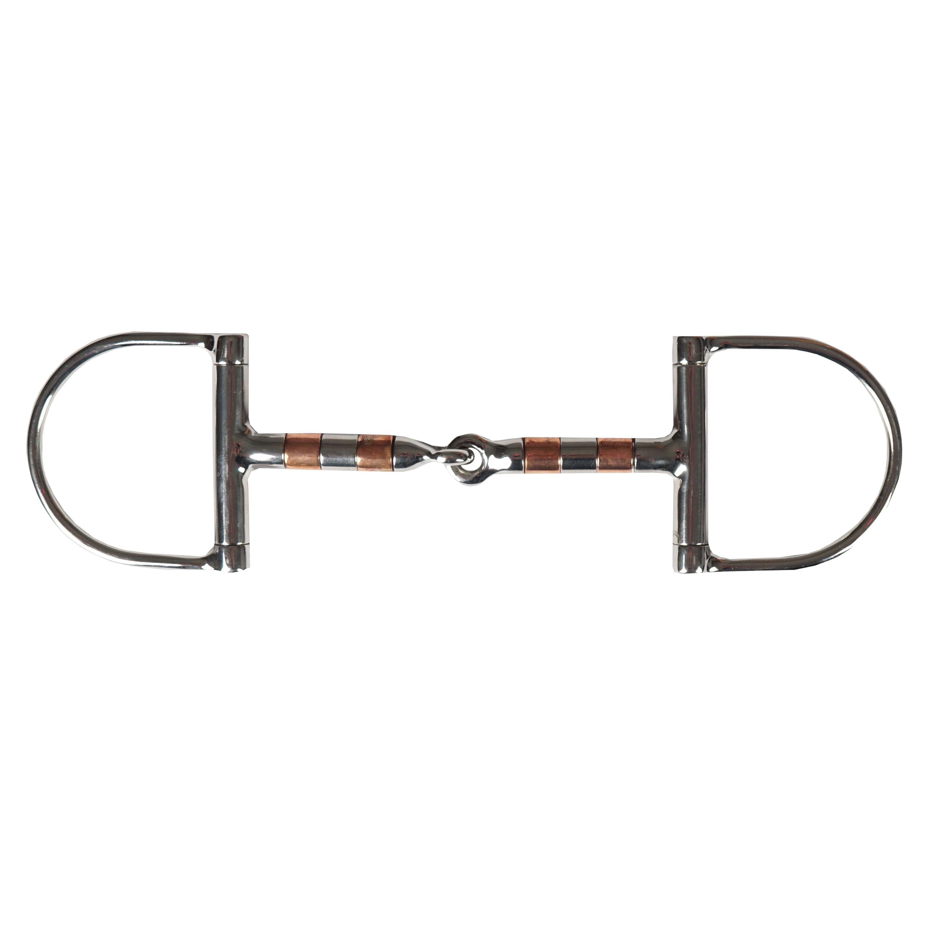 HORKA D-ring snaffle single JOINTED COPPER ROLLER 13MM