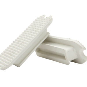 HORKA Fillis stirrup replacement pads, straight, white, 10 cm