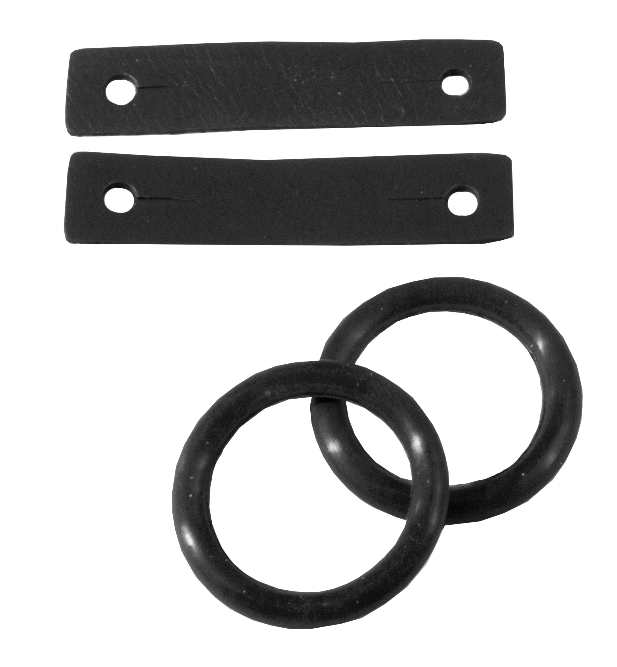 HORKA Stirrup rubber band AND LEATHER LOOP TAB SET