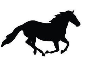HKM Car sticker -horse in gallop