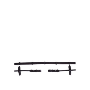 BR Rein Leather round cheeks 16mm+handstops round buckle