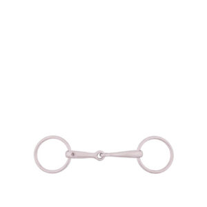 BR Loose Ring SnaffleSingle Jointed Pony 14mm solid ss
