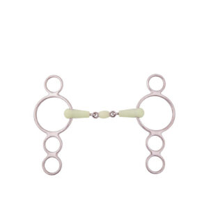 BR Four Ring Gag Apple Mouth 18mm Double Jointed ss