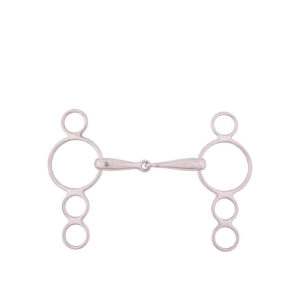 BR Four Ring Gag 18mm Single Jointed solid ss