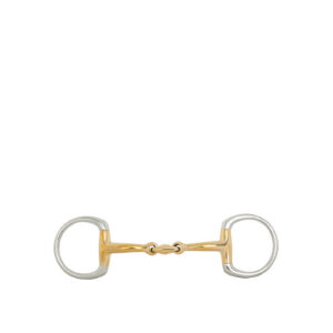 BR Eggbut Snaffle Soft Contact Double Jointed 14mm Ring 55mm
