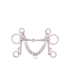 BR Pelham Single Jointed 18mm loose Cheeks solid ss