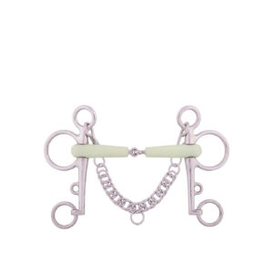 BR Pelham Apple Mouth 18mm Single Jointed loose Cheeks ss