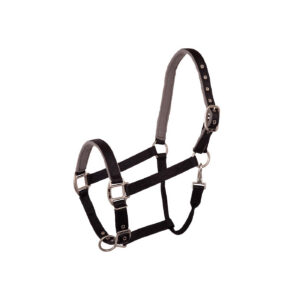 Halter BR Event nyl.double adj ust.mat silver fittings lined
