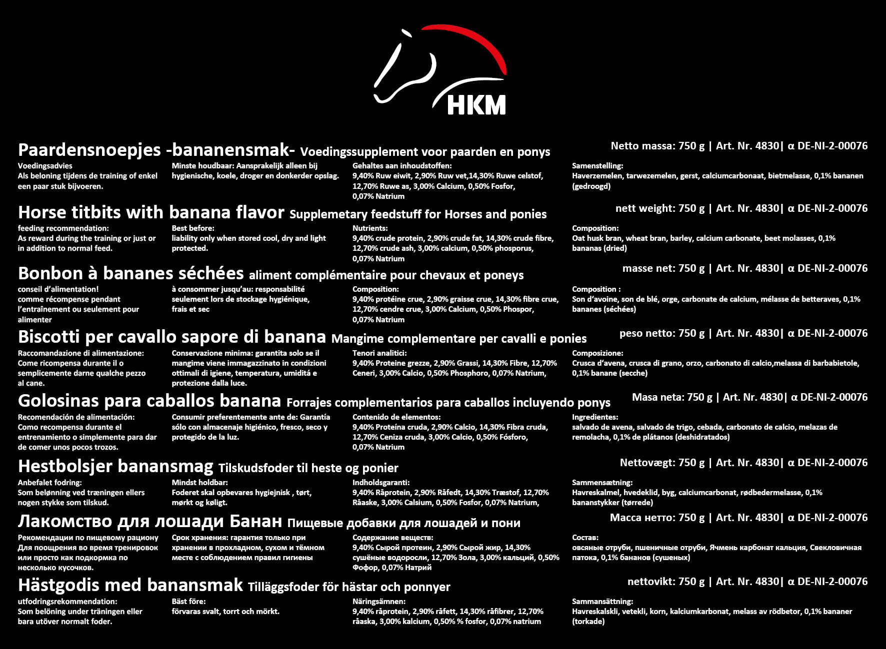 HKM Horse titbits with banana flavour, 750 g - Image 2
