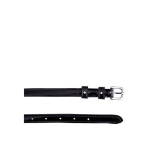 Spur straps BR patent leather w/2 Swarovski crystals