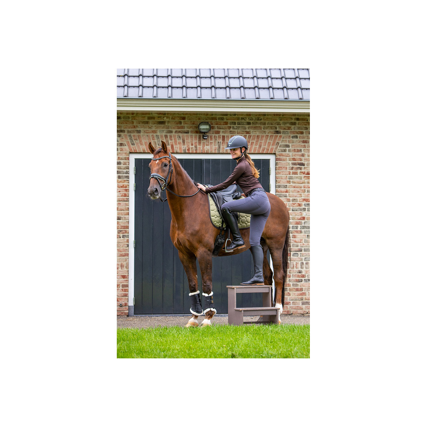 BR Riding Helmet Omega Painted - Image 4