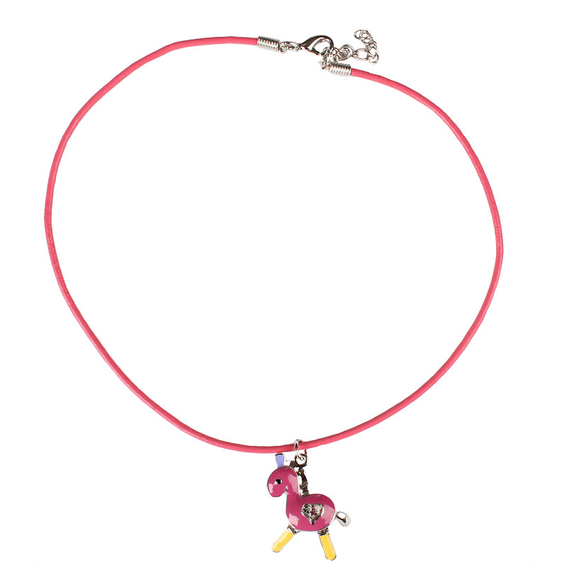 RED HORSE Necklace Pony