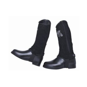 HKM Half chaps -Kids- nubuck leather imitation&elastic