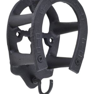 HKM Cast iron bridle hook -horse shoe