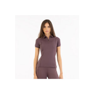 BR Zip-Up Shortsleeve Polo Inne Ladies