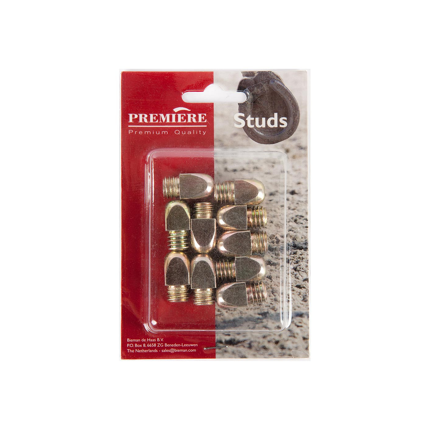 Studs PREMIERE steel W3/8 flat 10mm set/10 pcs - Image 2