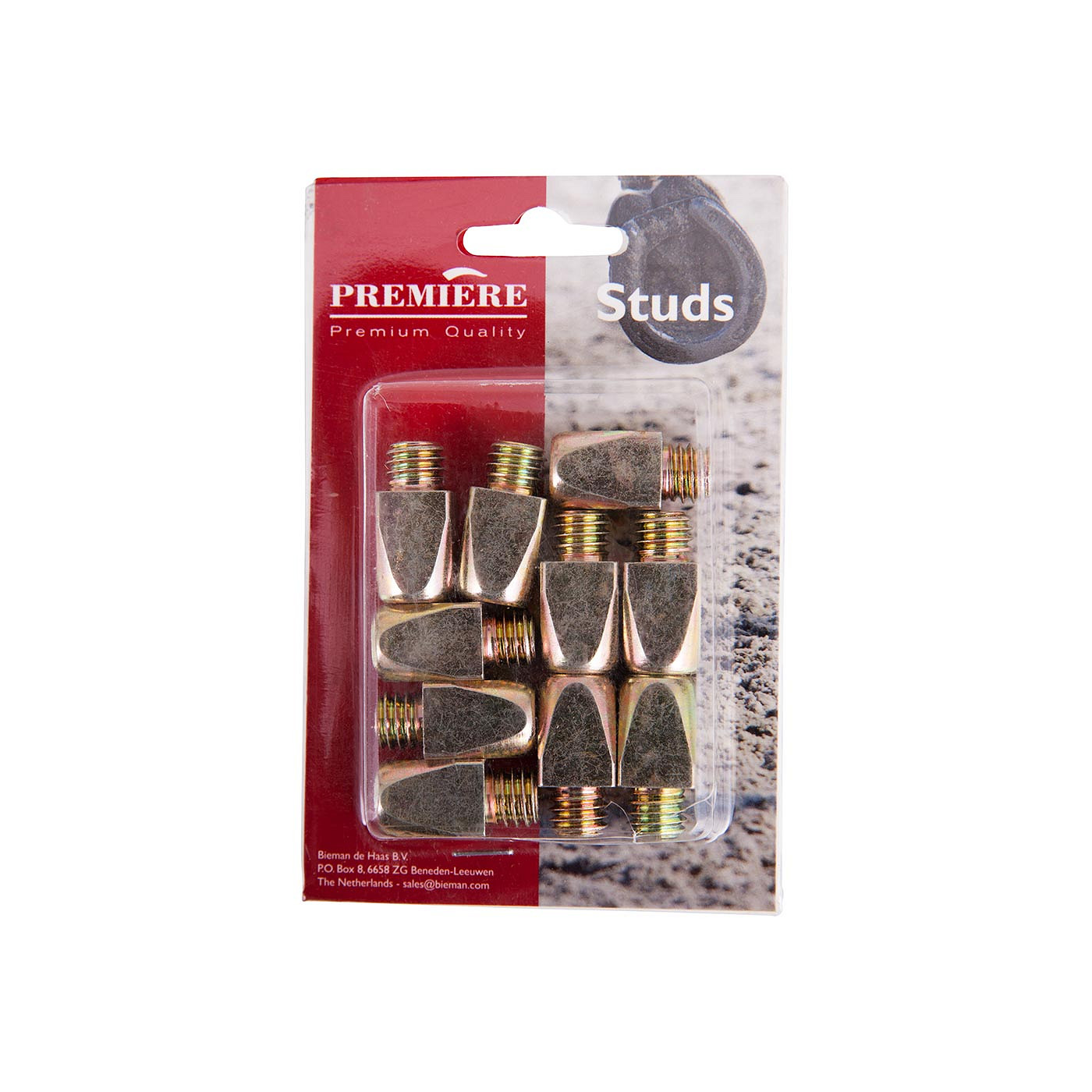 Studs PREMIERE steel W3/8 flat 12mm set/10 pcs - Image 2