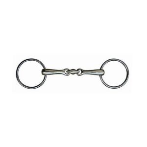 HKM Loose ring bradoon + lozenge stainless steel 14 mm