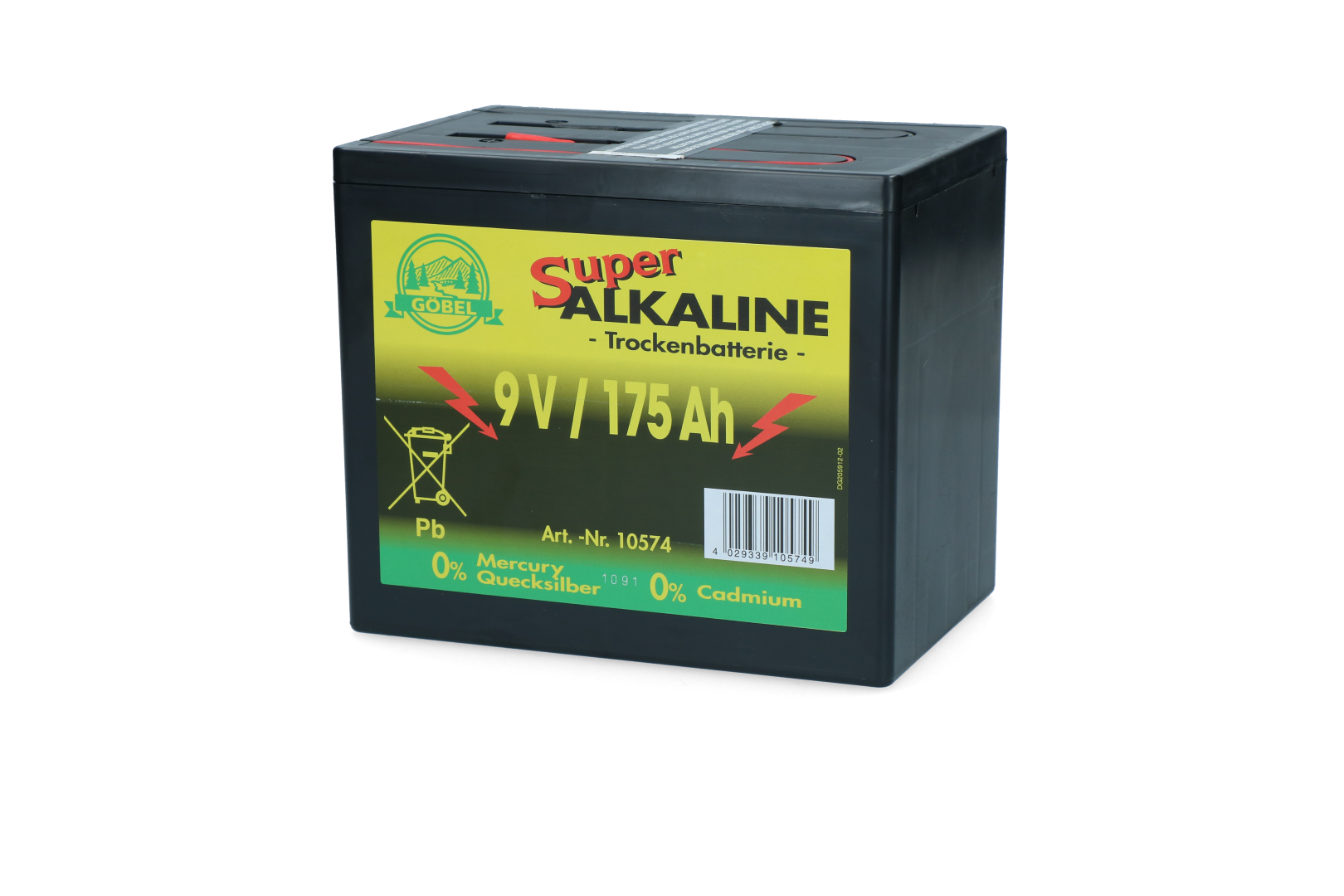 Durobat 9V Battery 175Ah (160x190x130 mm)