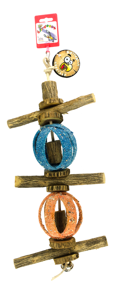 Birrdeeez Double Circus Ball & Wood ø 10 cm