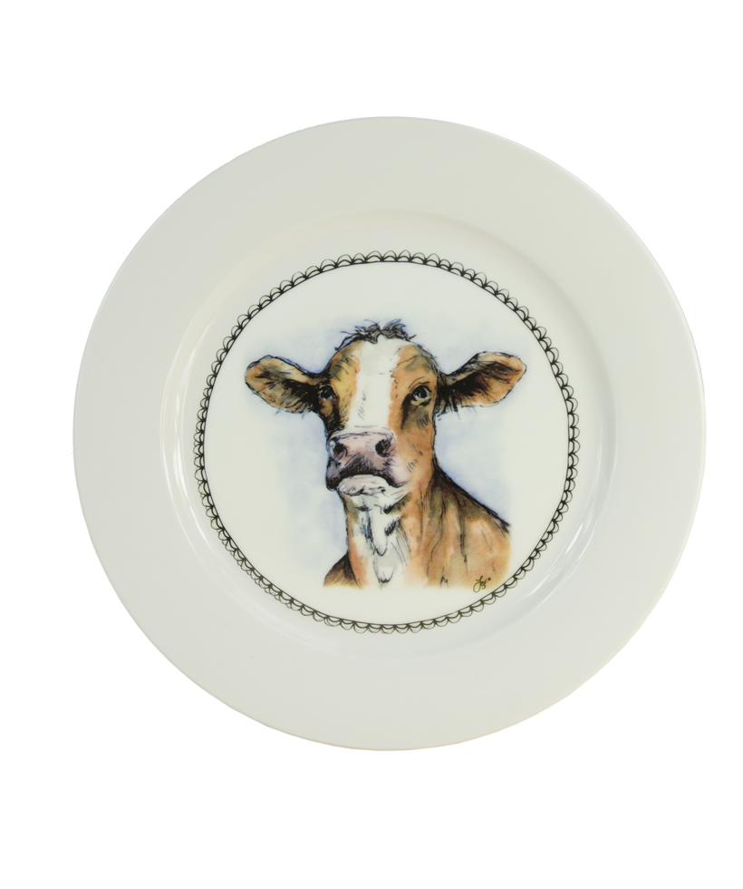 Boerenwinkel Breakfast Plate Cow