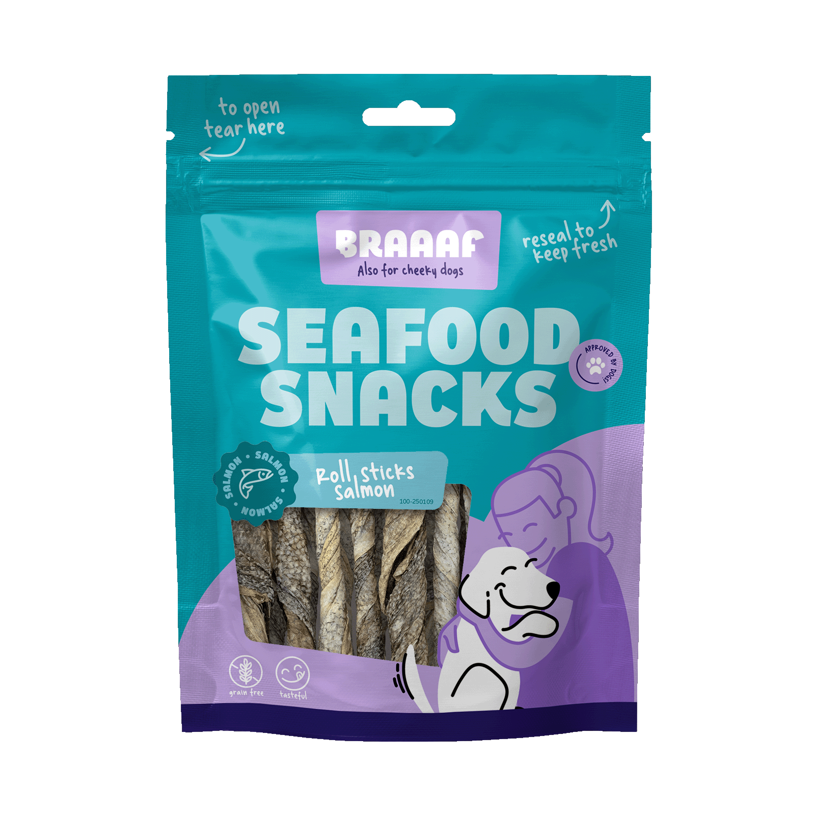 Braaaf Seafood Salmon Roll Sticks - 12 cm