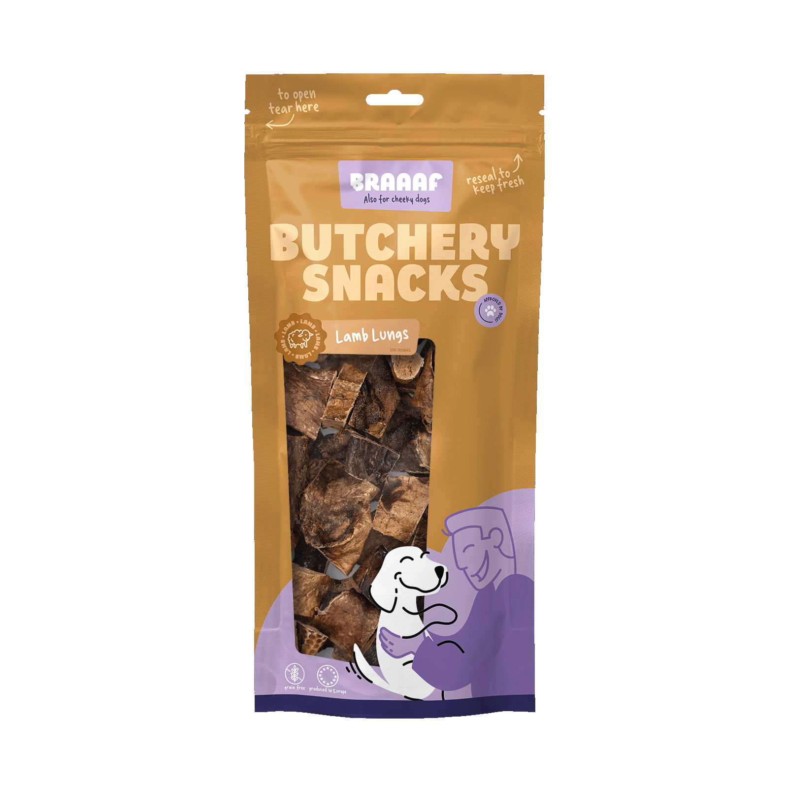 Braaaf Butchery Snacks Lam Lungs 85 g