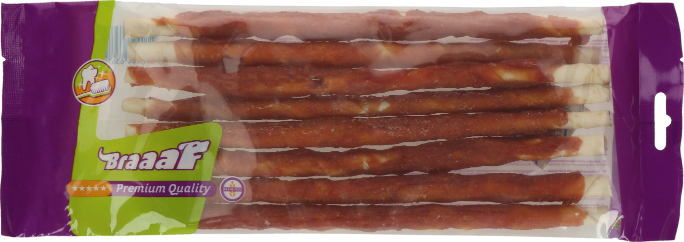 Braaaf Rawhide Twister Duck (8 pcs) - 25 cm